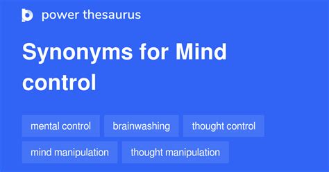 synonyms for mind control